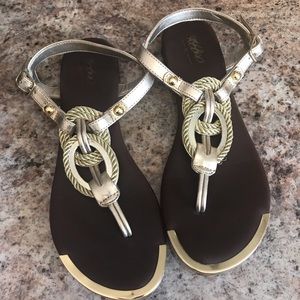 Target mossimo gold and brown sandals